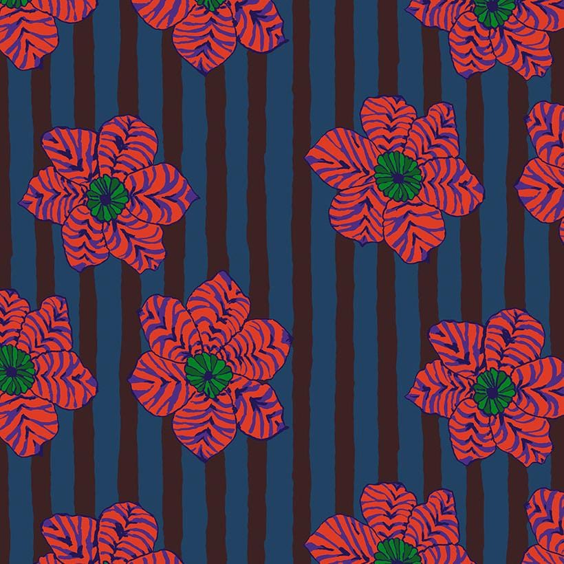 Kaffe Fassett Collective - Zebra Lily Dark PWBM091.DARK