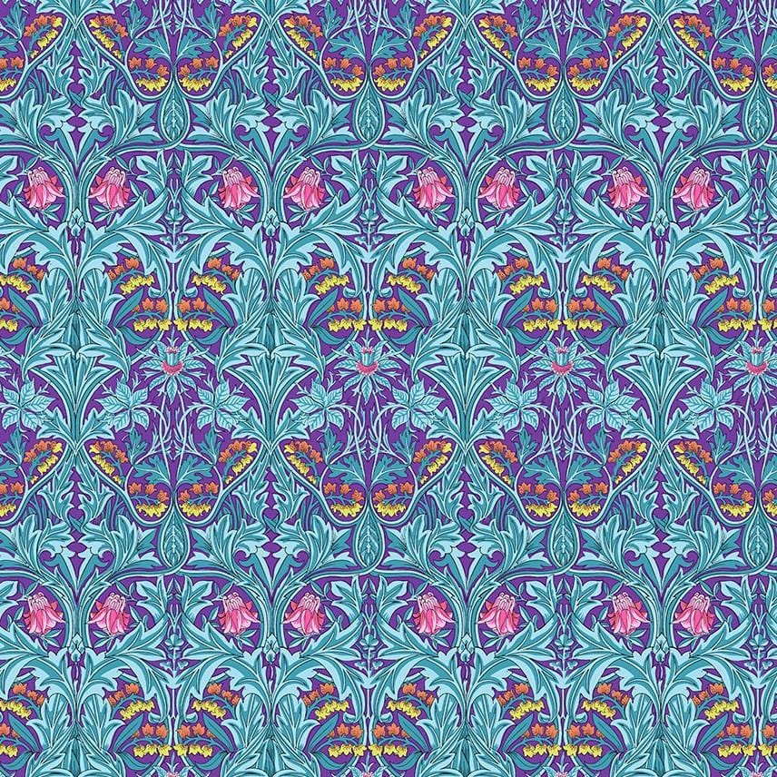 Kaffe x Morris & Co. - Bluebell Purple PWKW004.PURPLE