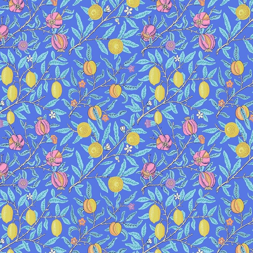 Kaffe x Morris & Co. - Fruit Cobalt PWKW010.COBALT