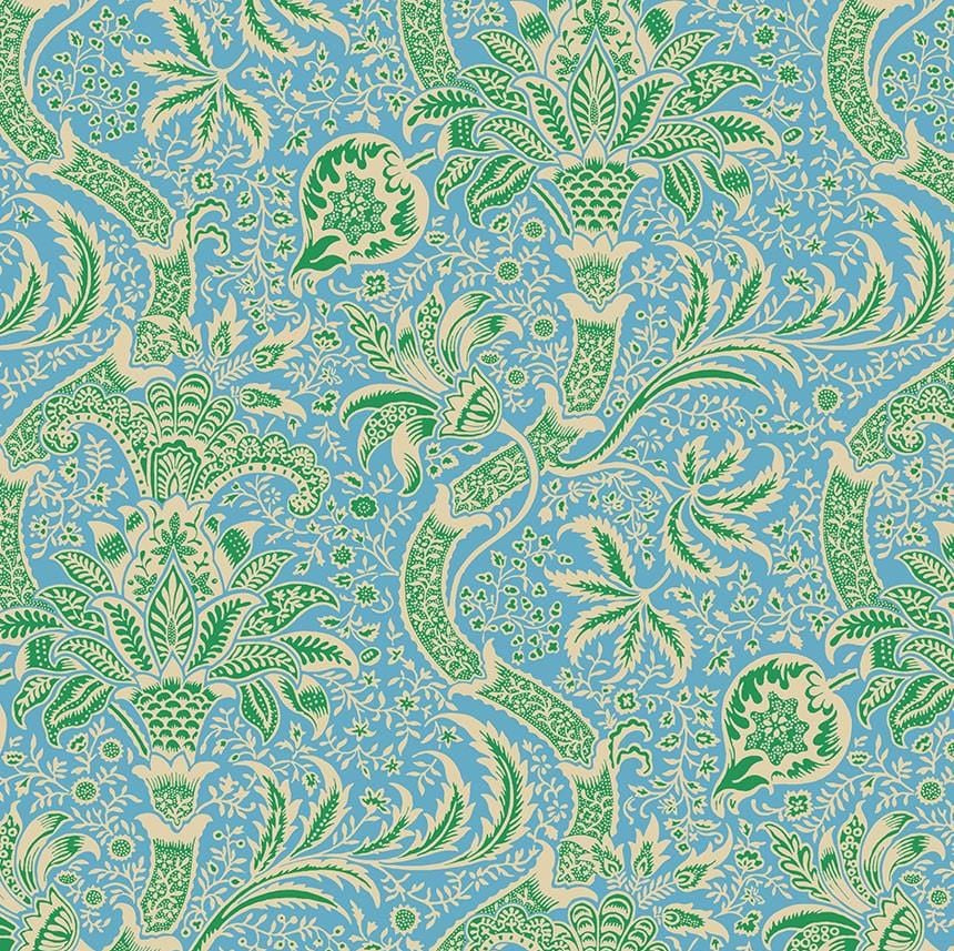 Kaffe x Morris & Co. - Indian Aqua PWKW005.AQUA