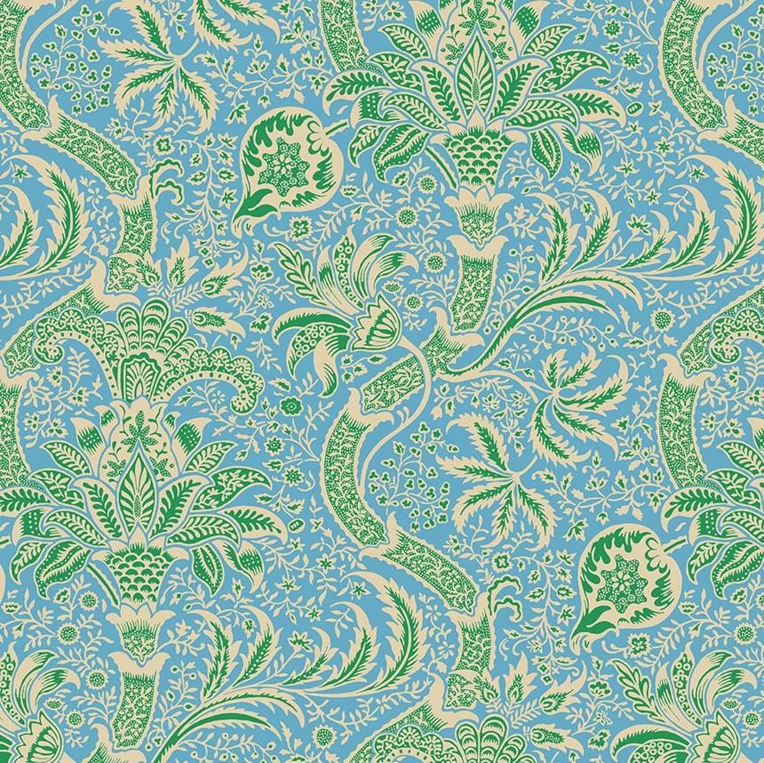Kaffe x Morris & Co. - Indian Aqua PWKW005.AQUA