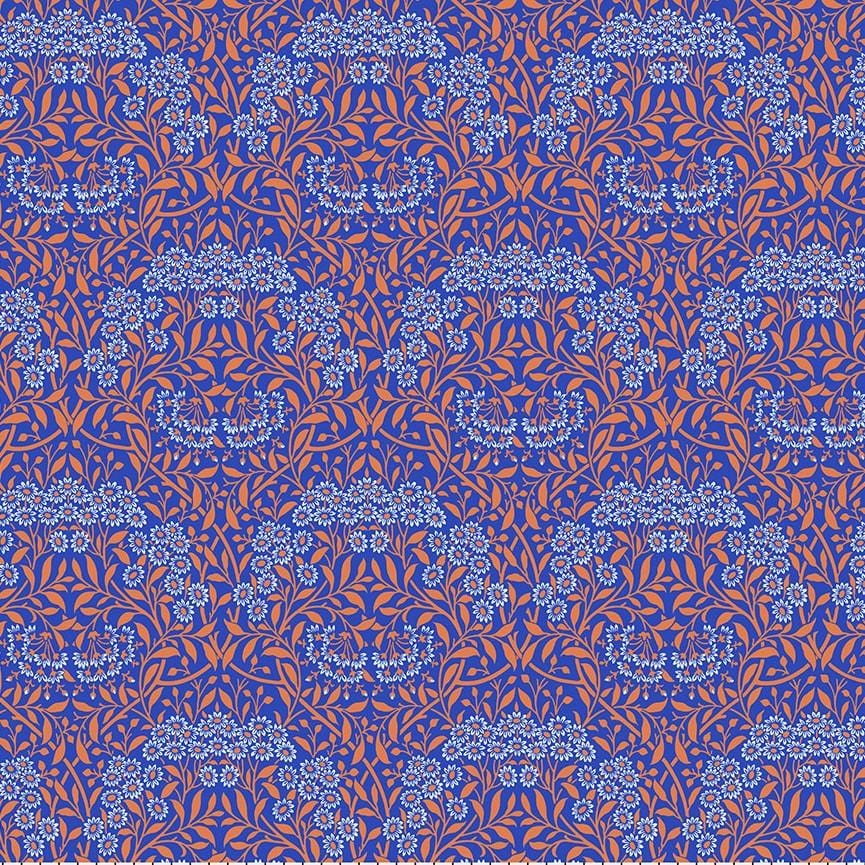 Kaffe x Morris & Co. - Michaelmas Daisy Cobalt PWKW007.COBALT