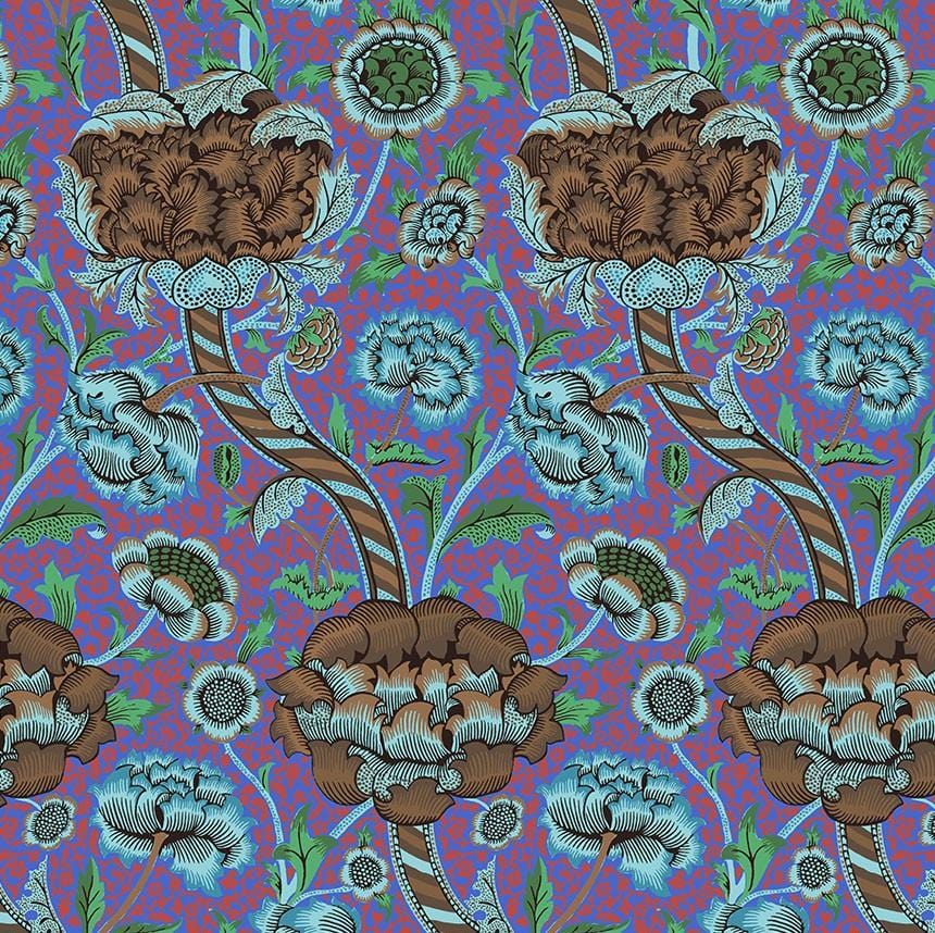 Kaffe x Morris & Co. - Wandle Cobalt PWKW012.COBALT