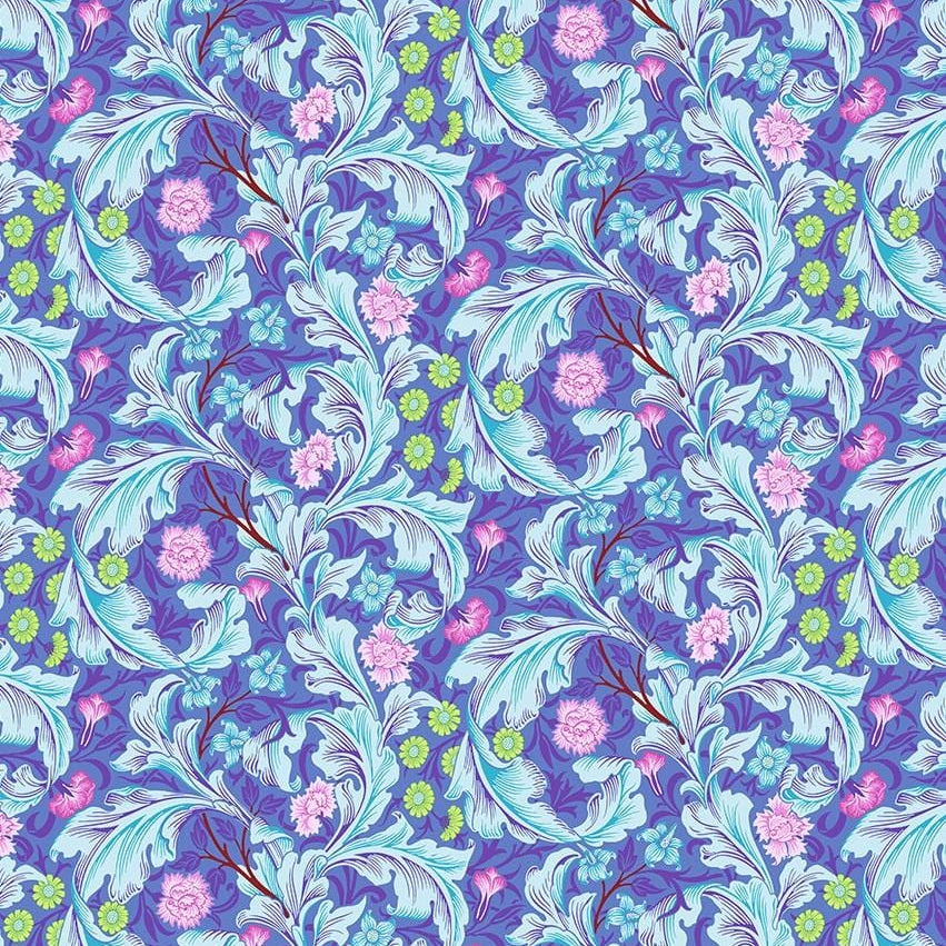 Kaffe x Morris & Co. - Wide Backing Leicester Cobalt QBKW002.COBALT