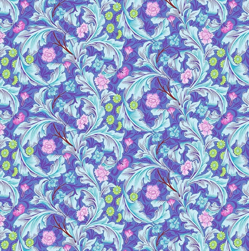 Kaffe x Morris & Co. - Wide Backing Leicester Cobalt QBKW002.COBALT