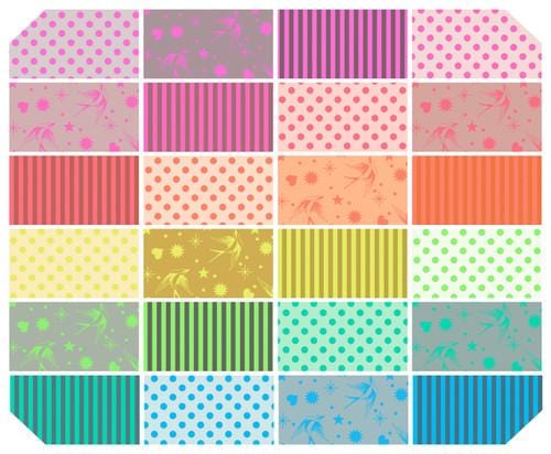 Neon True Colors - 10" Square Charm Pack 42pc FB610TP.NEONTRU