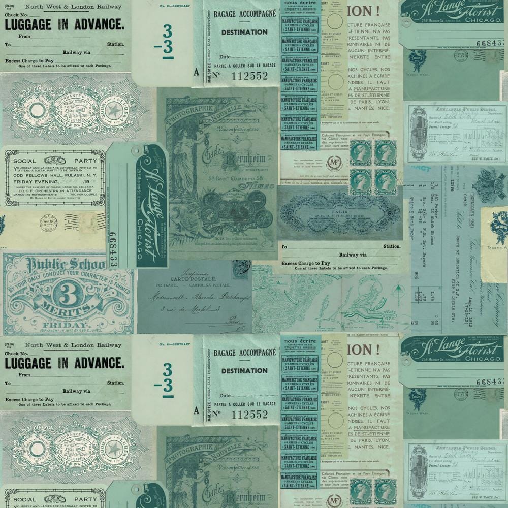 Tim Holtz Palettes Teal - Ephemera PWTH275.TEAL