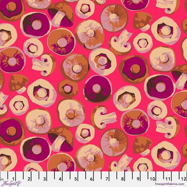 Forage Cotton Fabric - Button Mushroom (FreeSpirit) PWMN075.PINK