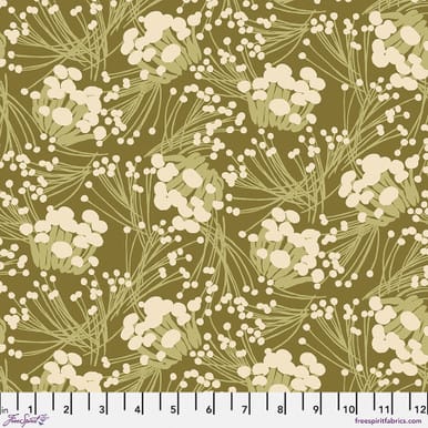 Forage Cotton Fabric - Enoki Moss (FreeSpirit) PWMN071.MOSS