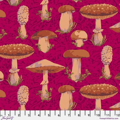 Forage Cotton Fabric - Forest Magenta (FreeSpirit) PWMN077.MAGENTA