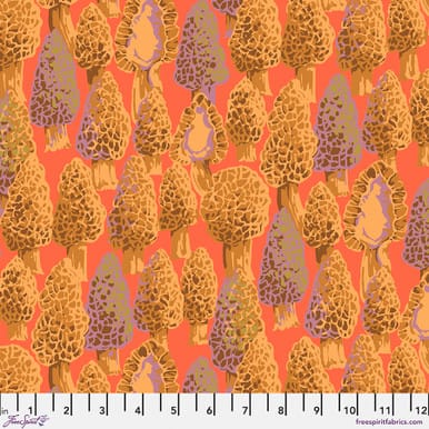 Forage Cotton Fabric - Morel Coral (FreeSpirit) PWMN073.CORAL