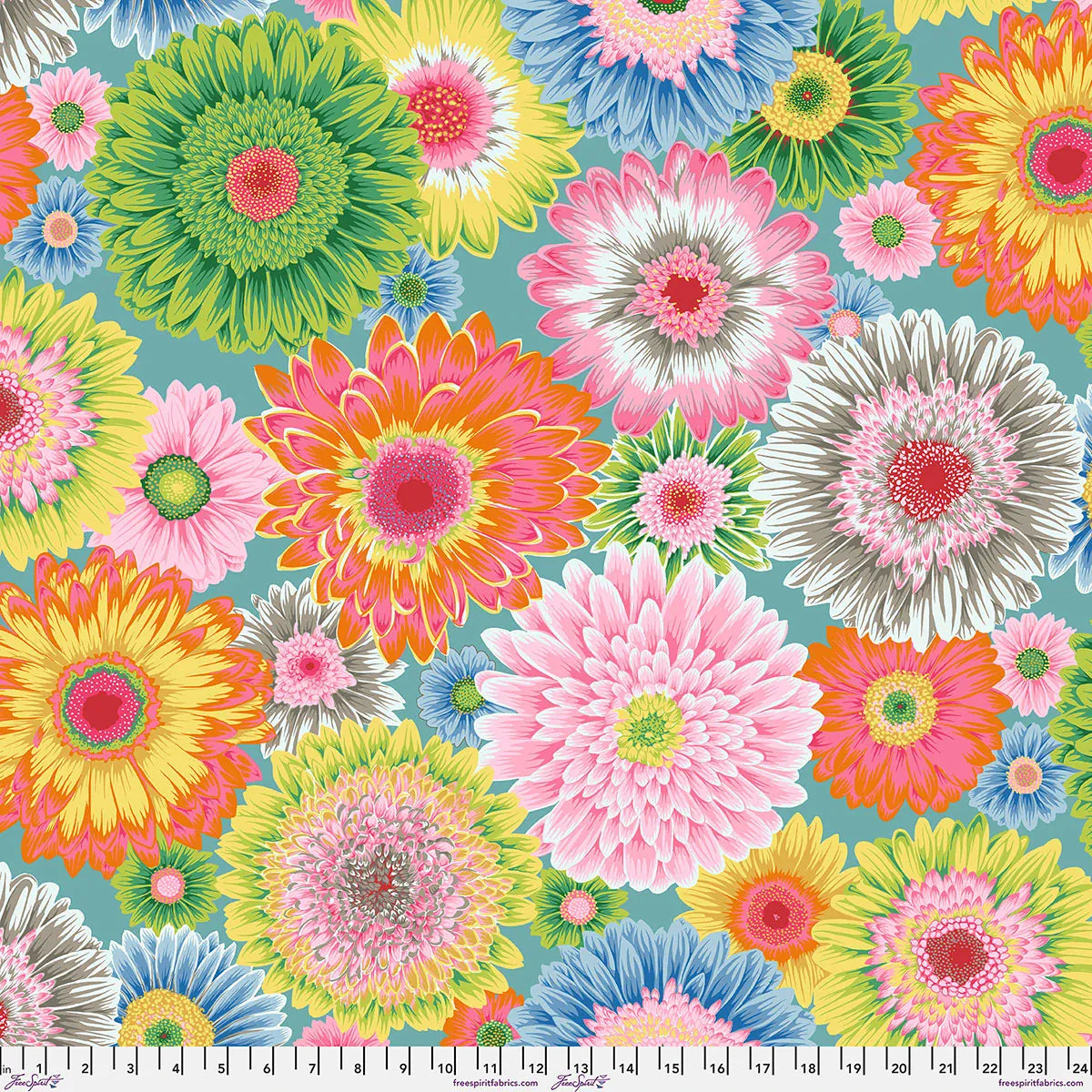 Gerbera Daisies Pastel - Kaffe Fassett Collective August 2026 PWPJ139.PASTEL