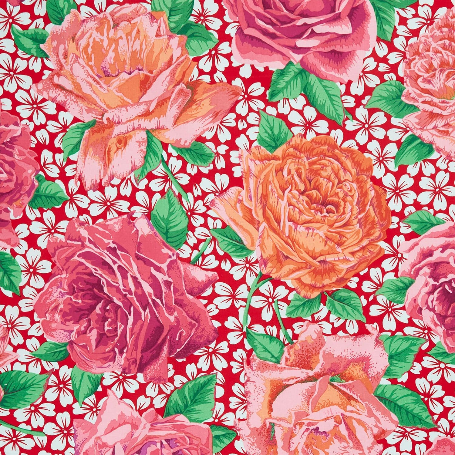 Kaffe Fassett Cotton Fabric - Rose Bloom Opera (FreeSpirit) PWPJ077.OPERA