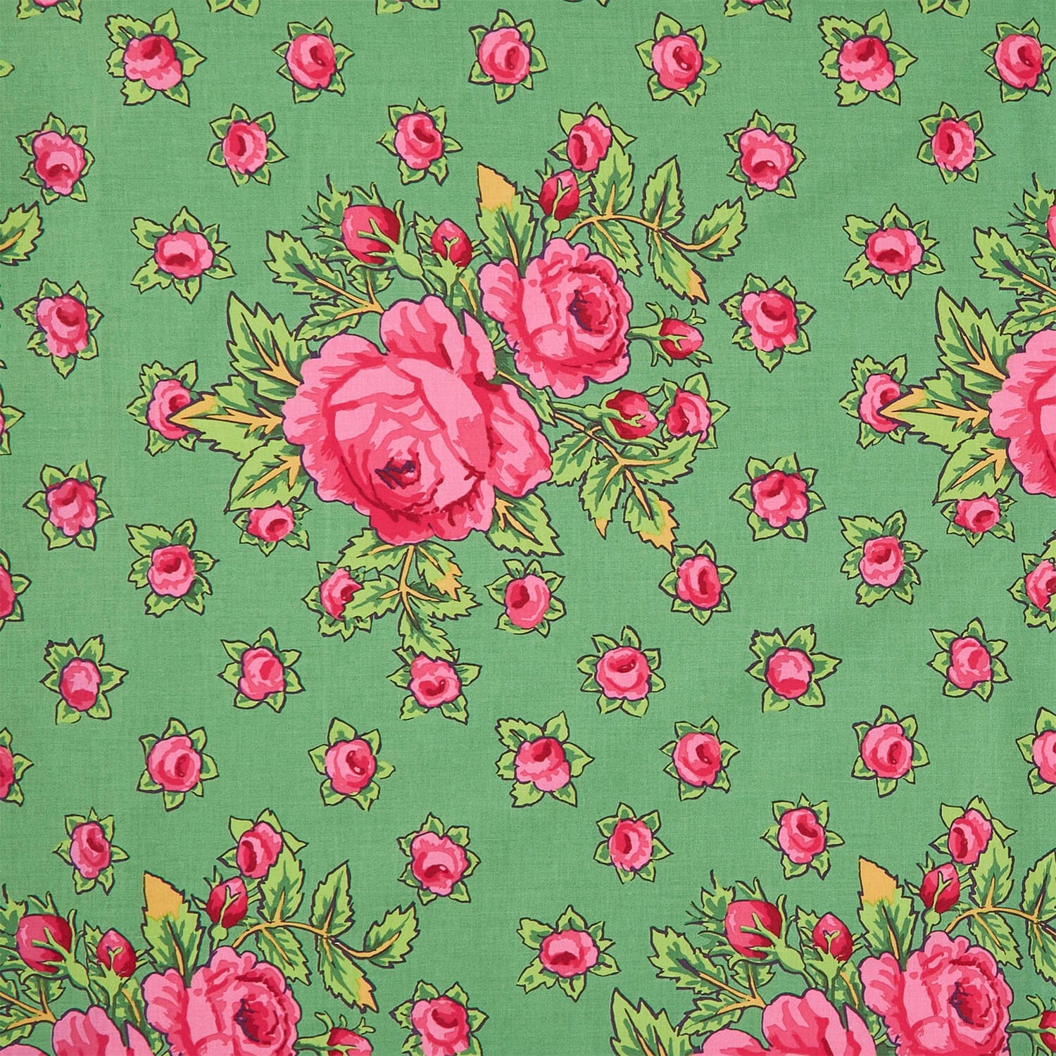 Kaffe Fassett Cotton Fabric - Rosie Green (FreeSpirit) PWGP212.GREEN