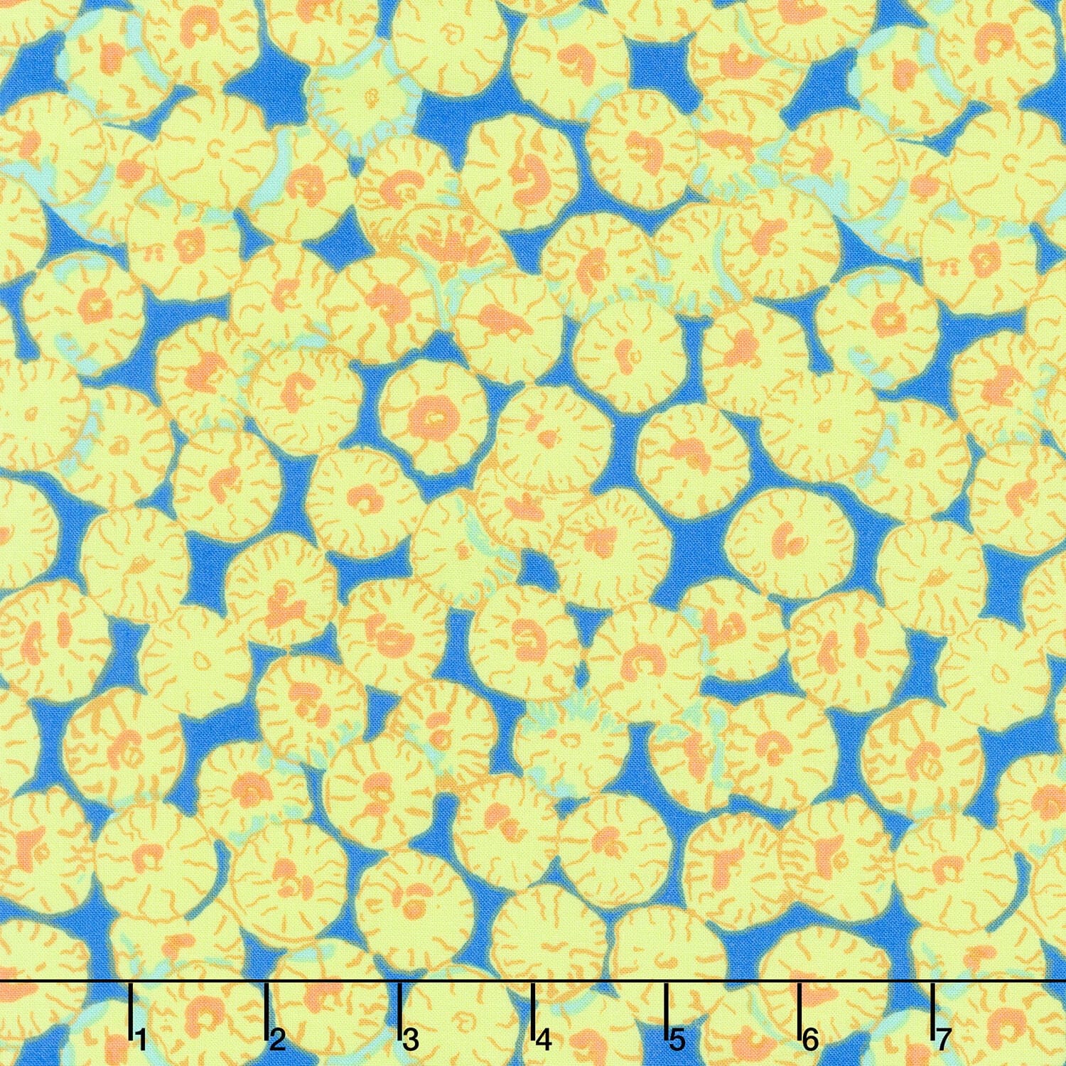 Kaffe Fassett Cotton Fabric - Sand Dollar Blue (FreeSpirit) PWBM031.BLUE
