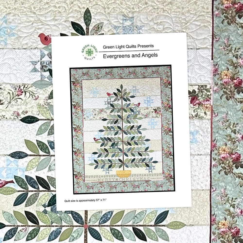 Evergreen & Angels Quilt Pattern (Green Light Quilts) EGANDANG-PAT