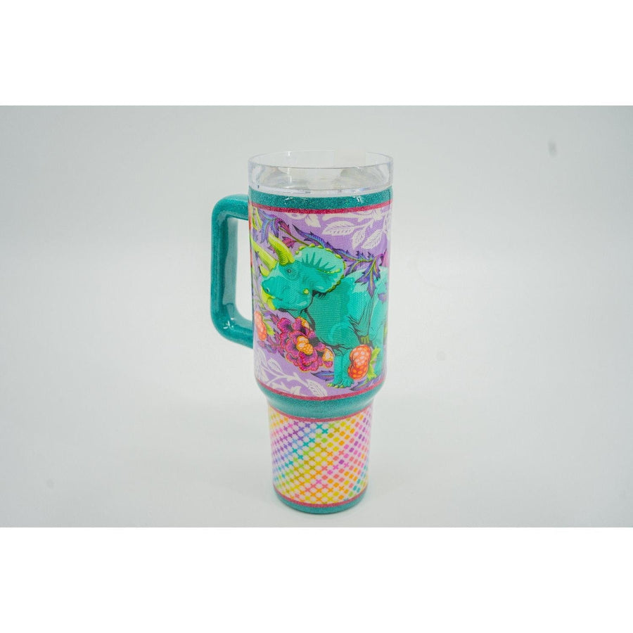 Roar Triceratops Turquoise 40 oz Traveler Cup GG40OZROAR