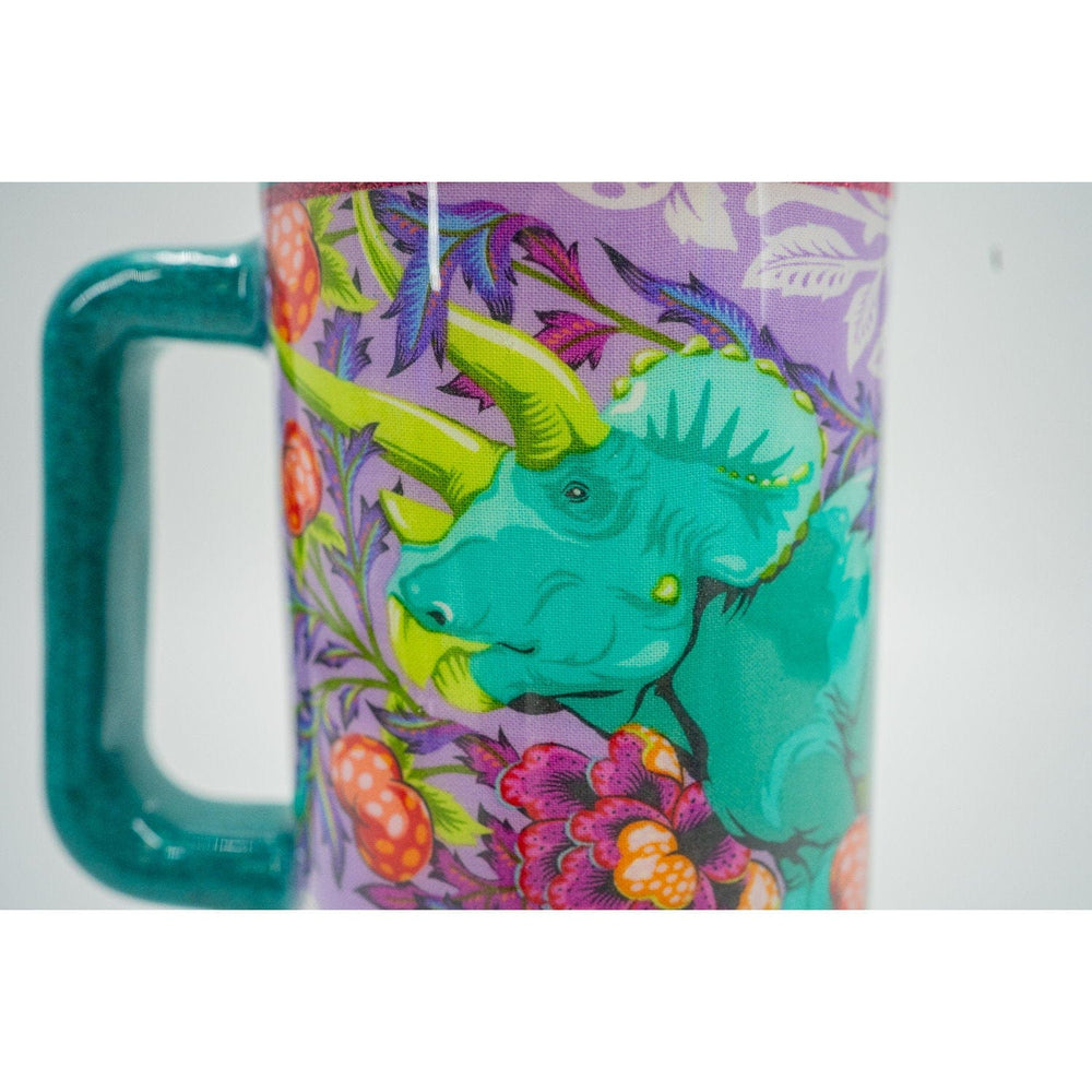 Roar Triceratops Turquoise 40 oz Traveler Cup GG40OZROAR