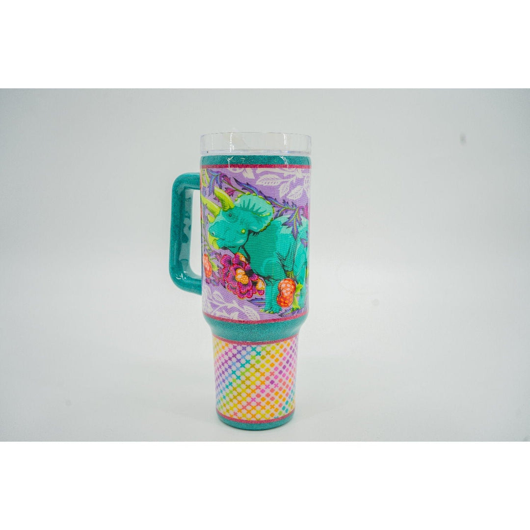 Roar Triceratops Turquoise 40 oz Traveler Cup GG40OZROAR