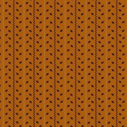 Autumn Farmhouse - Sprigged Stripe Orange 973-30