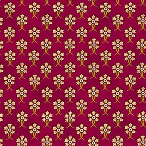 Garnets & Gingham - Gingham Folk Floral Garnet 1350-88