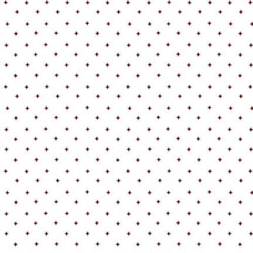 Garnets & Gingham - Star Toss White 1359-08