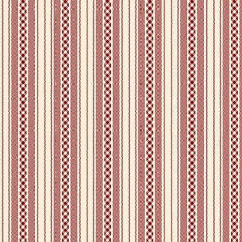 Garnets & Gingham - Textured Stripe Cream 1356-08