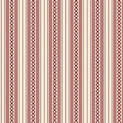 Garnets & Gingham - Textured Stripe Cream 1356-08