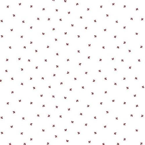 Garnets & Gingham - Tiny Foulard Toss White 1360-08