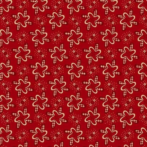Garnets & Gingham - Whirly Floral Garnet 1352-88