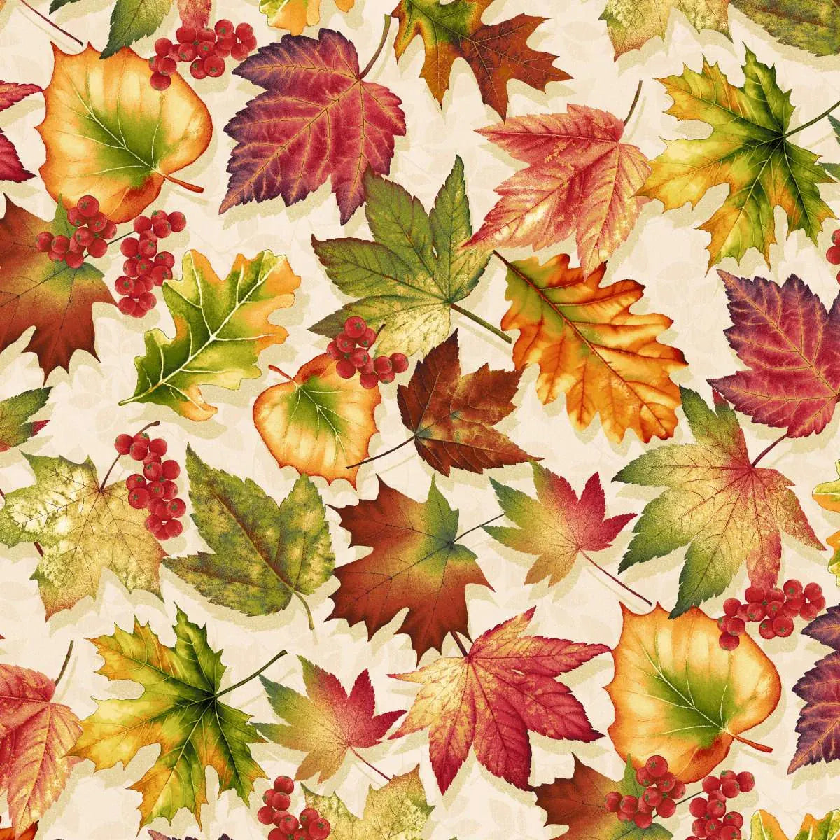 Leaf Toss Cream - Oak and Berries Q-3652-44