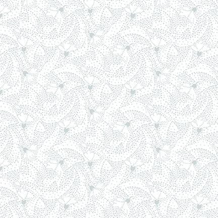 Quilter's Flour V - White on White Dotted Geo 1260-01W