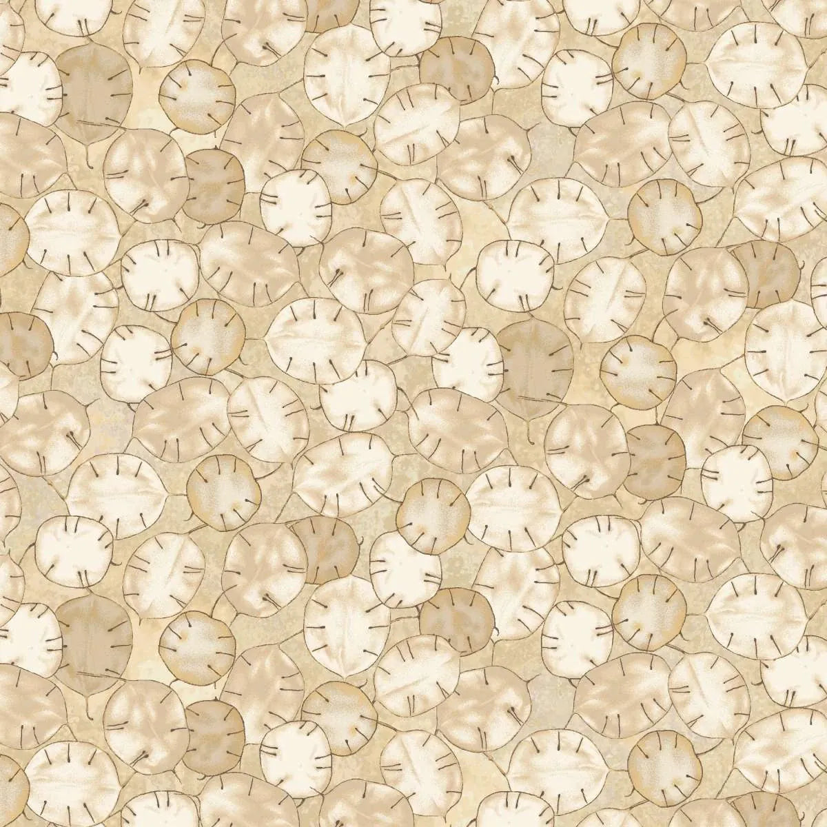 Silver Dollar Petals Cream - Oak and Berries Q-3651-44