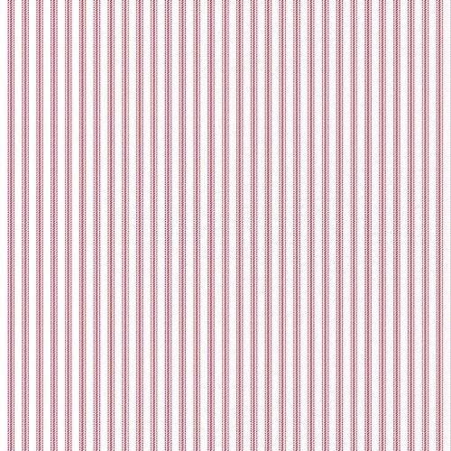 Stitching Housewives Stripes - Red Ticking Stripe White Red 9827-8