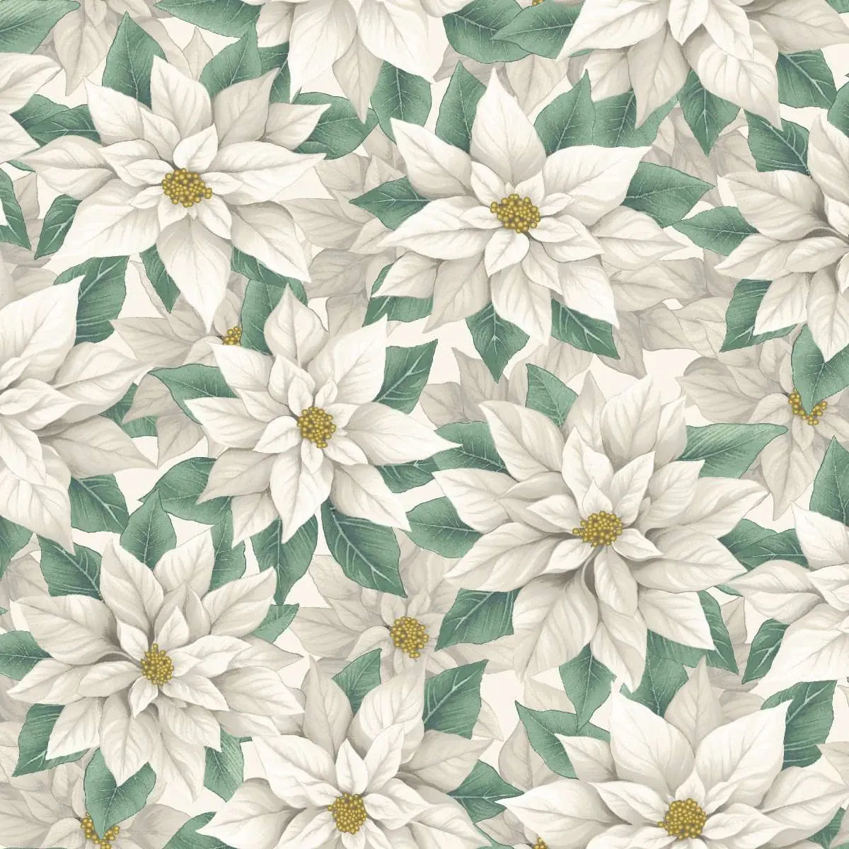 Winter White Multi - Poinsettia Splendor 108" 3630-04
