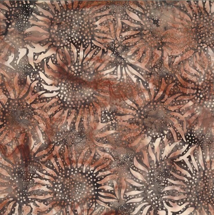 884 Sunflower Batiks - Walnut 884-180