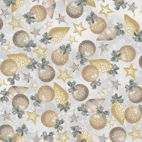 Holiday Elegance - Ornaments Light Gray Gold V7168-674G