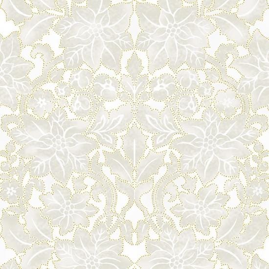 Holiday Elegance - Poinsettia Outline Gray Gold V7169-531G
