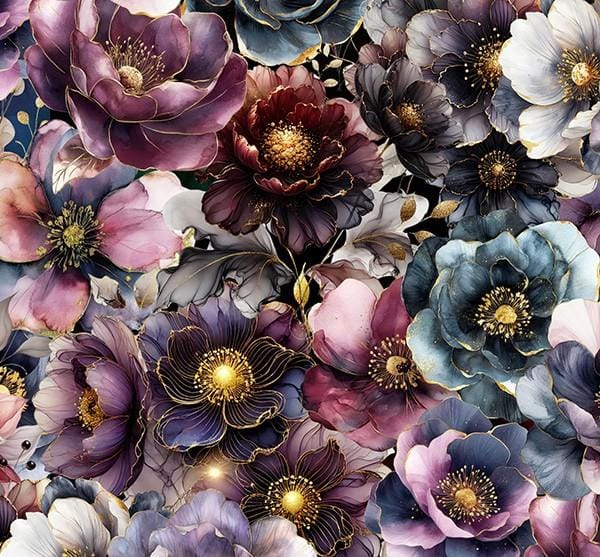 Midnight Flora - Deep Amethyst X5696-701-Ameth