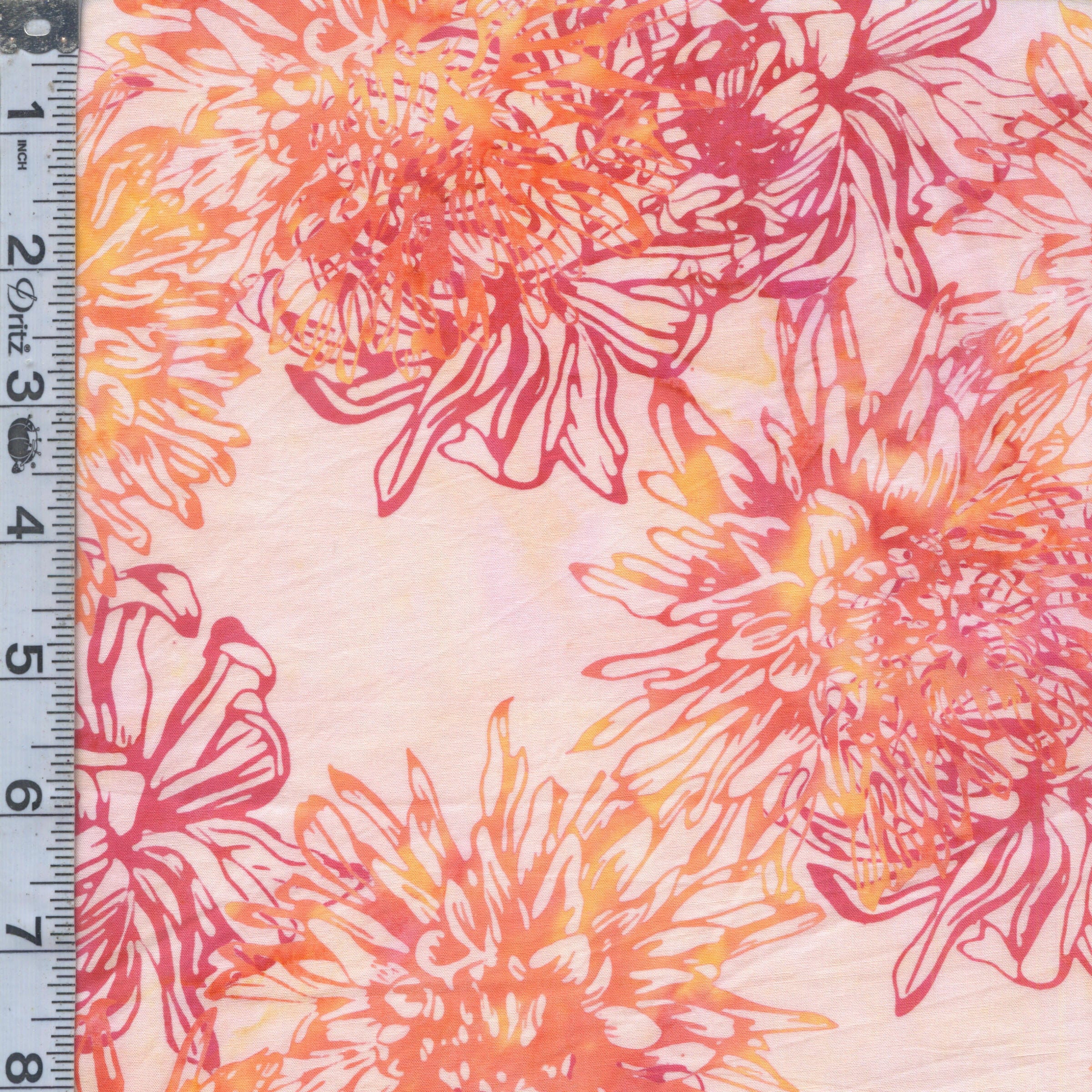 Monarch Migration Cotton Fabric - Poppy (Hoffman Fabrics) X2634-224-POPPY