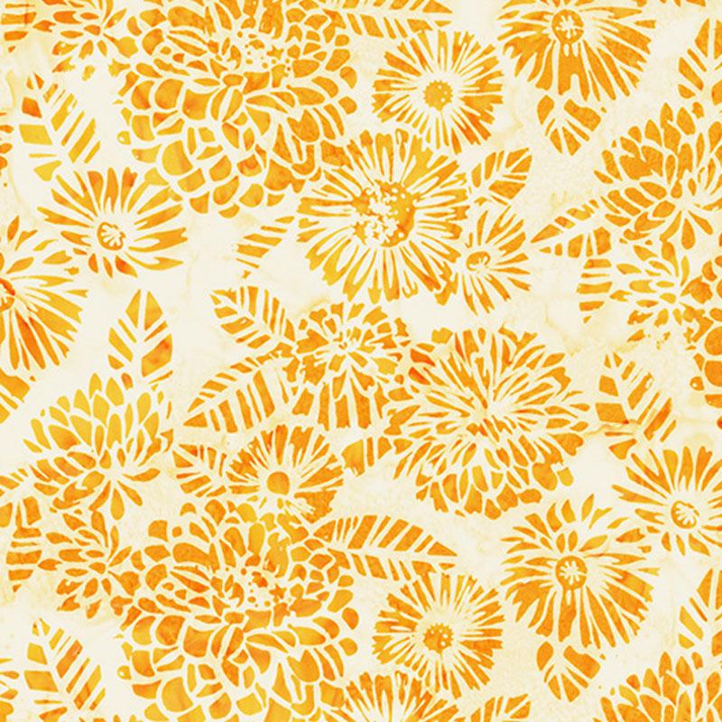 Monarch Migration Cotton Fabric - Yellow (Hoffman Fabrics) X2638-9-YELLOW