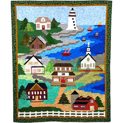 Image of All Roads Lead to the Sea quilt.