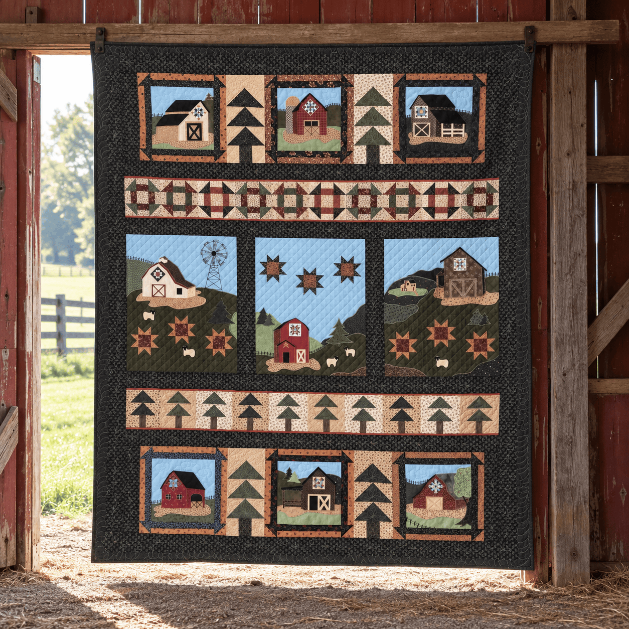 American Barn Trail Quilt Kit AMERTRAIL-RBQK
