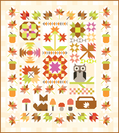 Image of Autumn Frolic quilt.