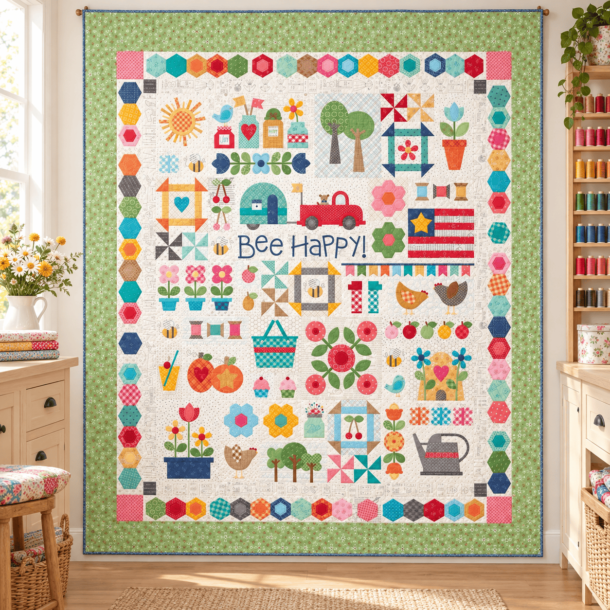 Bee Happy Quilt Kit BEEHAPPY-RBQK