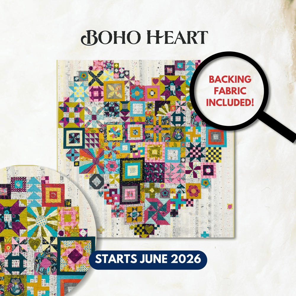Boho Heart Block of the Month - Begins June 2026 BOHOHRT-JUN26