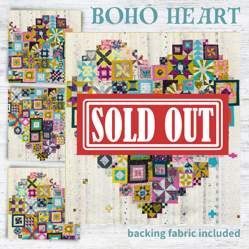 Boho Heart Block of the Month - Begins October 2024 BOHOHRT-OCT24