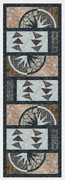Broken Starfish Table Runner in Urban Loft - 17" X 50" BRKSTRURB-QK