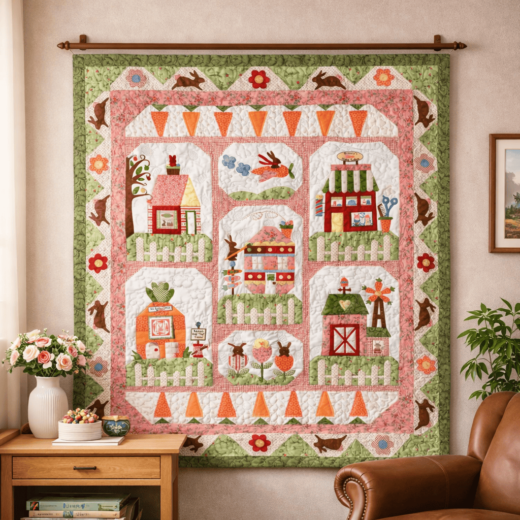 Bunny Town Block of the Month -  March 2026 BUNNYTWN-MAR26