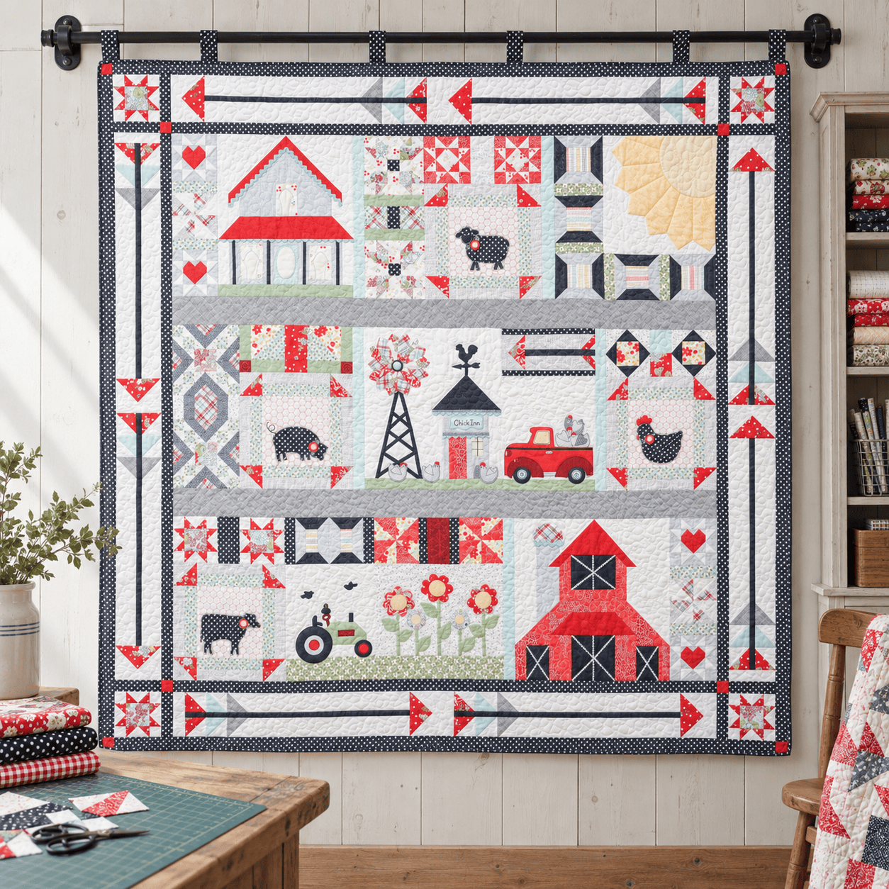 Charming Farming Quilt Kit CHARMFARM-RBQK